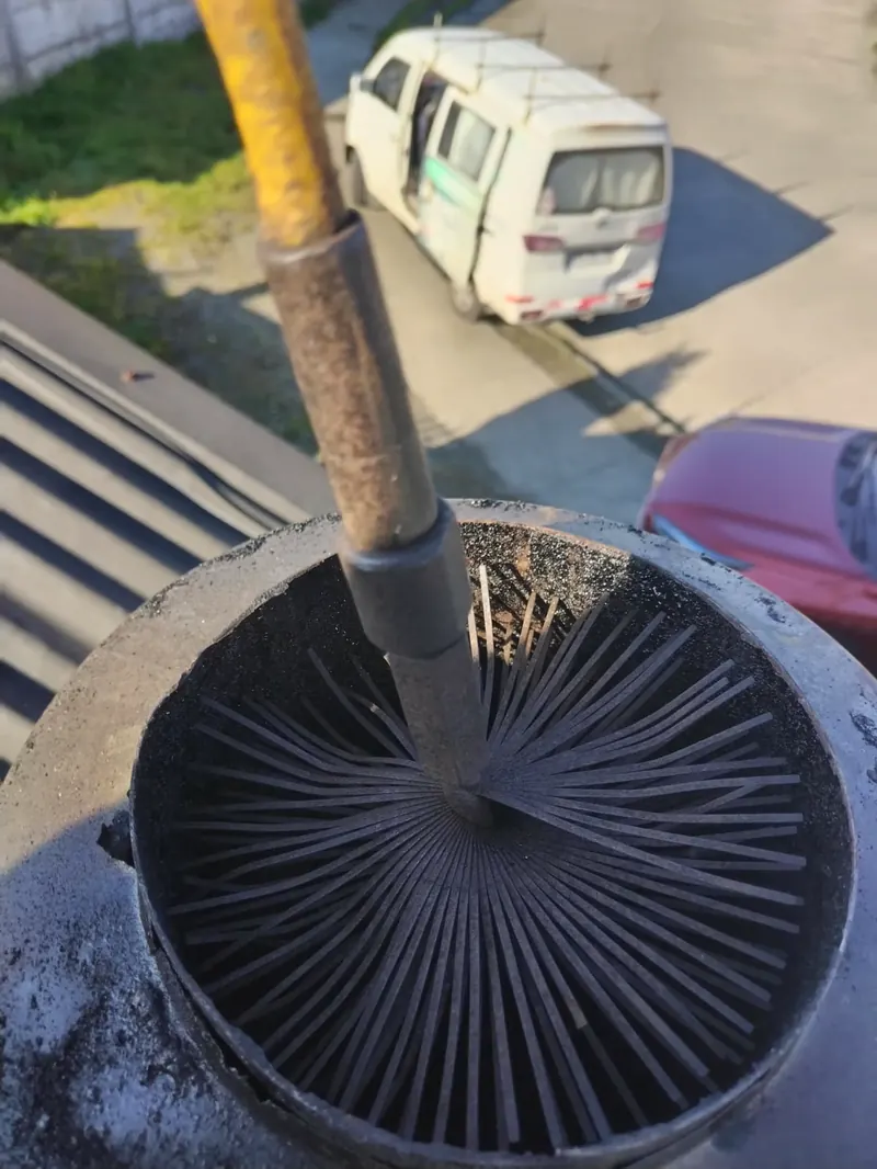 Limpieza de una estufa de combustión lenta.